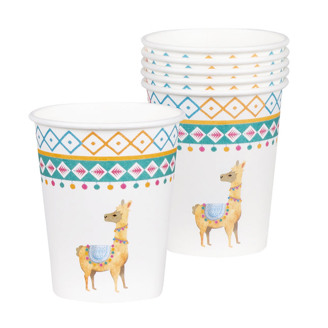 Llama tazas 250ml 6pcs