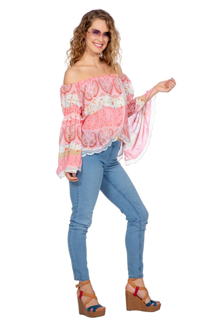 Blusa Festival Damas Rosa