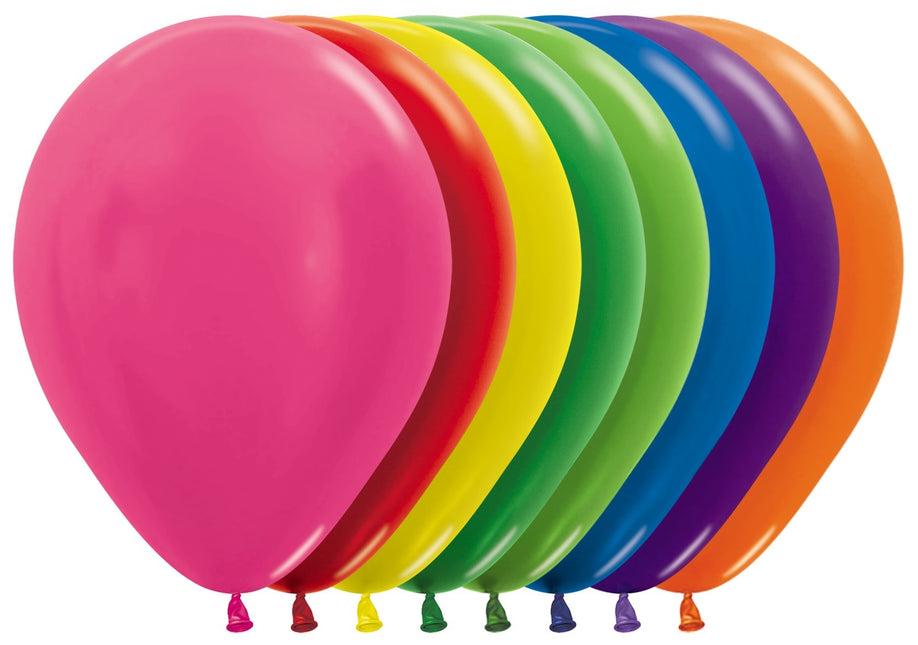 Globos Mezcla Metálica 30cm 50pcs