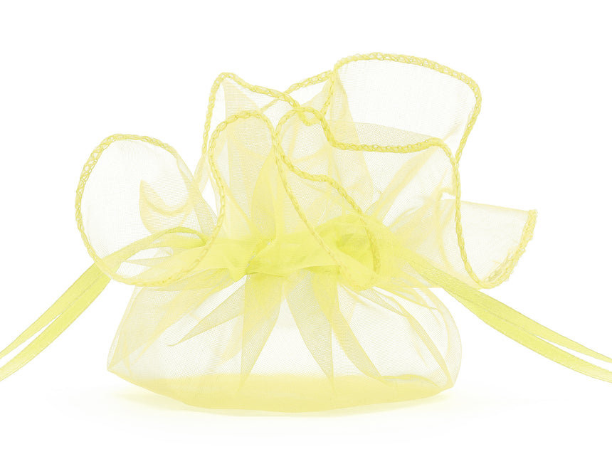 Bolsas de Organza Amarillo Claro 26cm 20ud