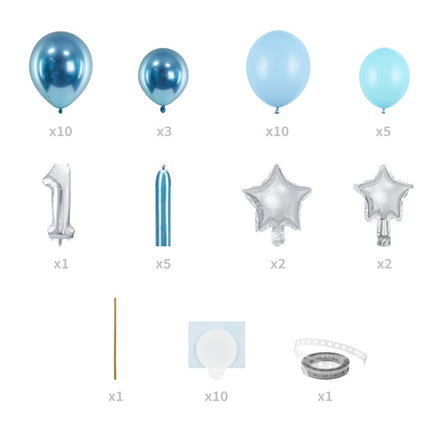 Set Globos 1 Año Azul 1,4m