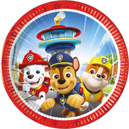 Paw Patrol Platos Héroes del Rescate 20cm 8pcs