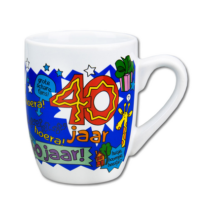 Taza 40 Años Hombre 12cm