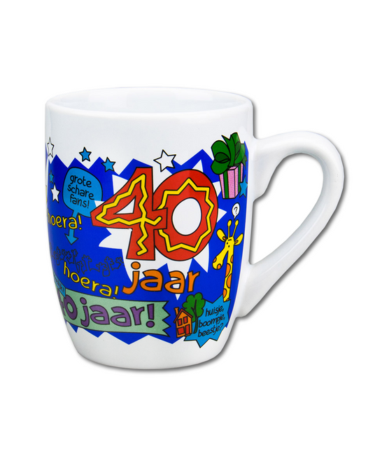 Taza 40 Años Hombre 12cm