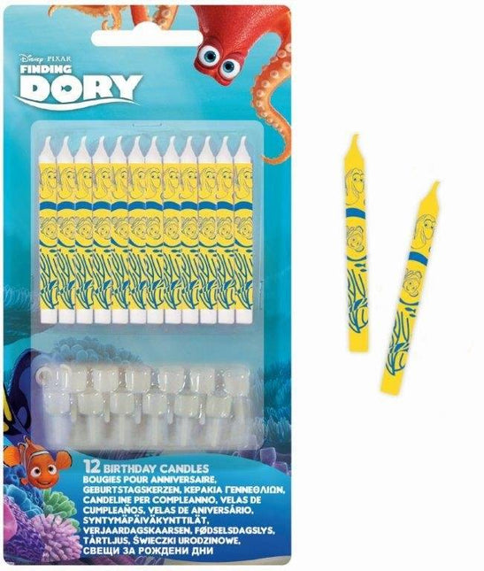 Velas Buscando a Dory 9cm 12uds.