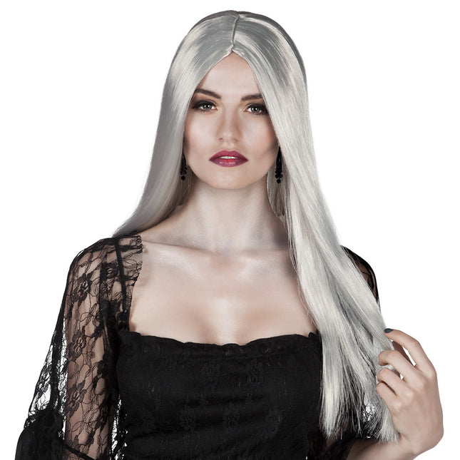 Peluca de Halloween Gris