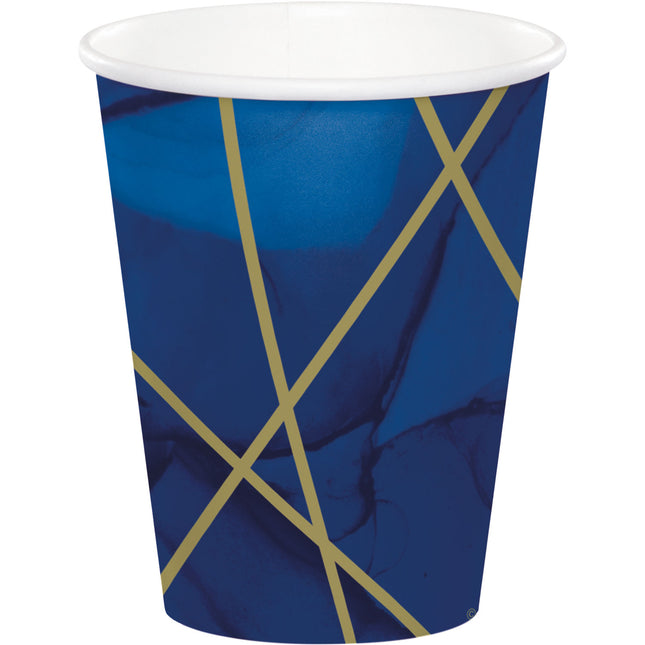 Vasos Mármol Azul 256ml 8uds.