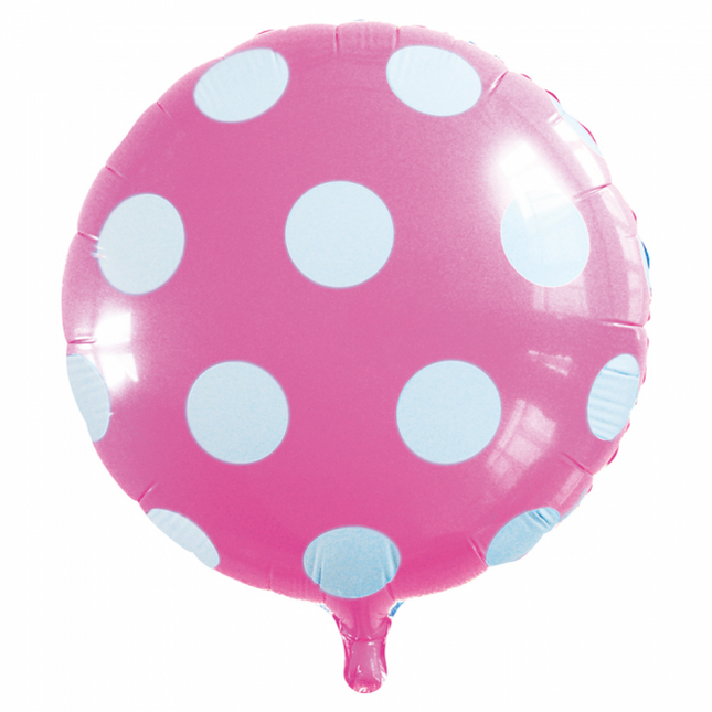 Globo de Helio Dots Rosa Claro 45cm vacío