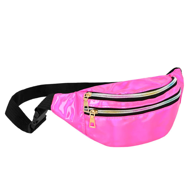 Bolsa Hip Rosa Holográfica