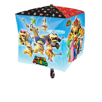 Cubo de globo de helio Super Mario 38 cm vacío