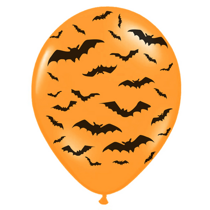 Globos de Halloween Bat 30cm 6pcs