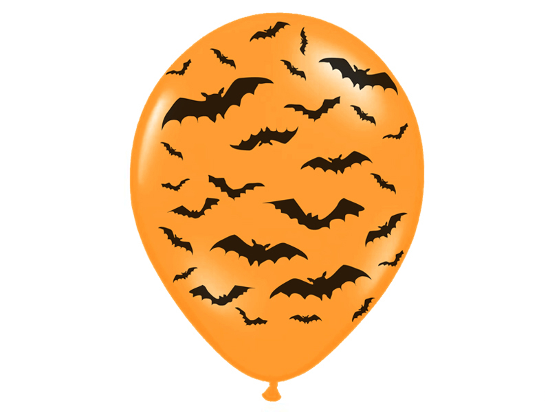 Globos de Halloween Bat 30cm 6pcs