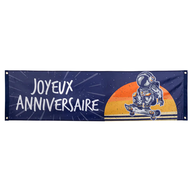 Banderola Fiesta Espacial Yoyeux Anniversaire 1,8m