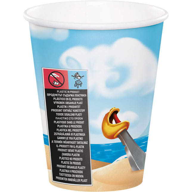 Vasos piratas 256ml 8ud