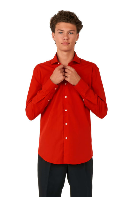 Camisa Roja Chico Adolescente OppoSuits