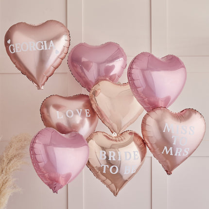 Globo de Helio Corazones Personalizado Vacío 8pcs