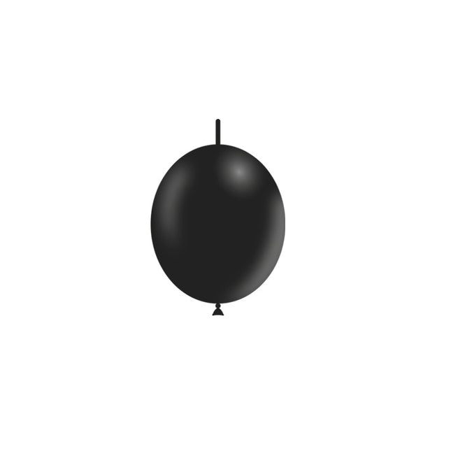 Globos Botón Negro 15cm 100pcs