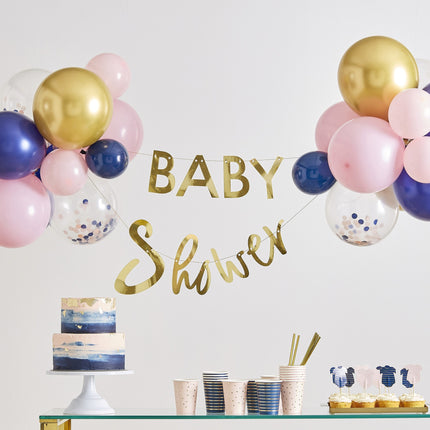 Fular Letra Baby Shower Set 2m