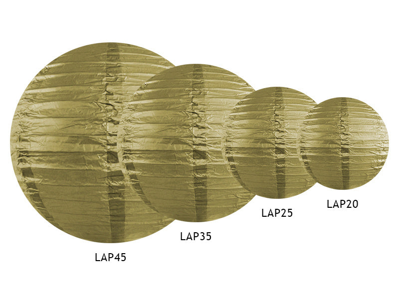 Lampión dorado redondo 35 cm