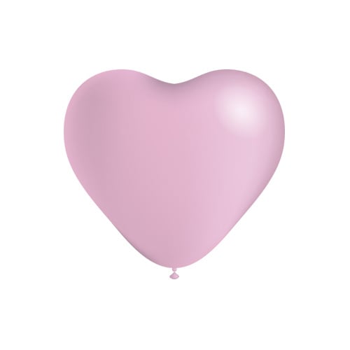 Globos Corazones Rosa Claro 25cm 6pcs