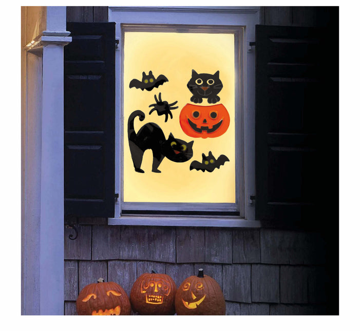 Decoración para ventanas de Halloween Animales