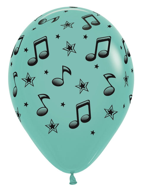 Globos Notas Musicales 30cm 25pcs