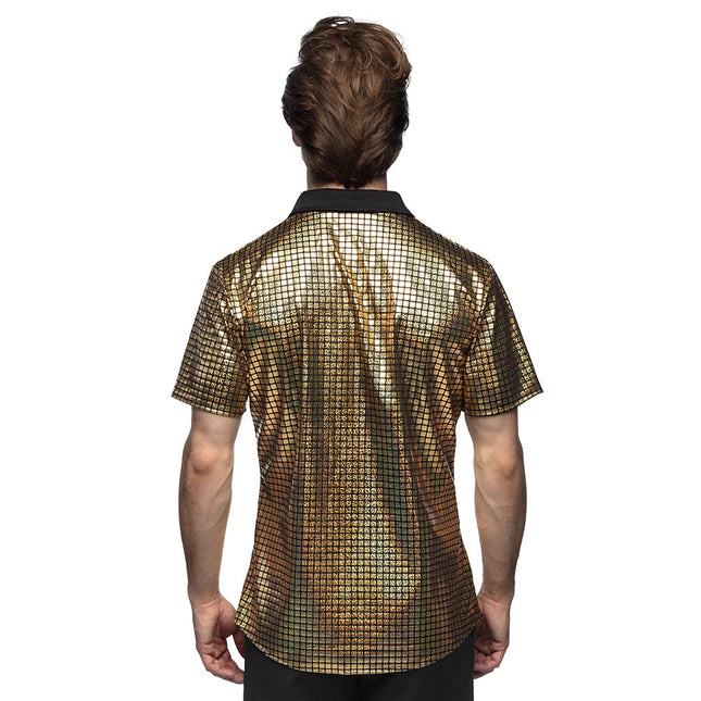 Camisa Disco Oro Metálico