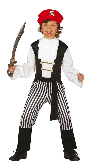 Traje Pirata Niño Rayas