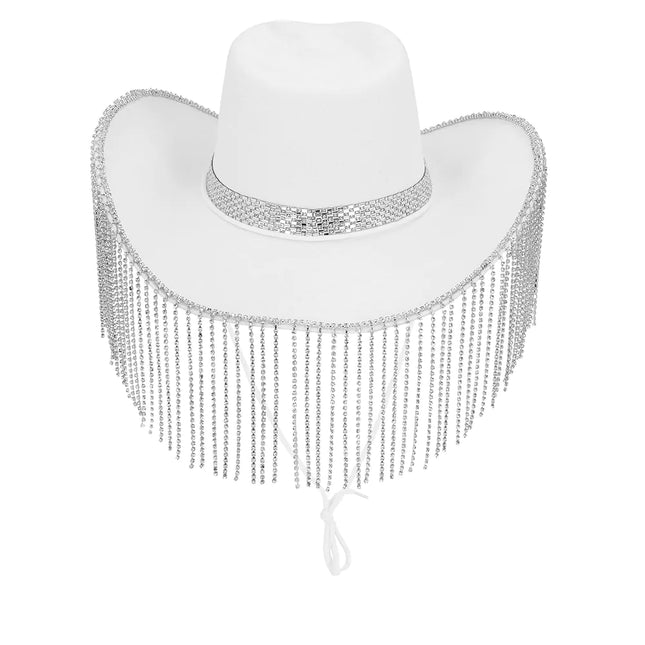 Sombrero Vaquera Showgirl Blanco