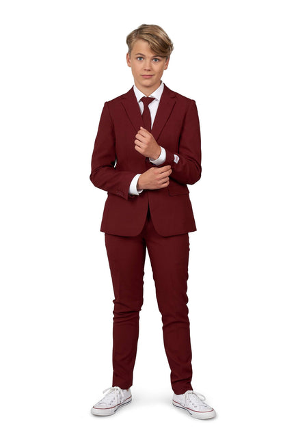 Traje Rojo Burdeos Niño Adolescente OppoSuits