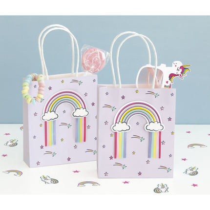 Bolsas de Fiesta Lila Arco Iris 3uds