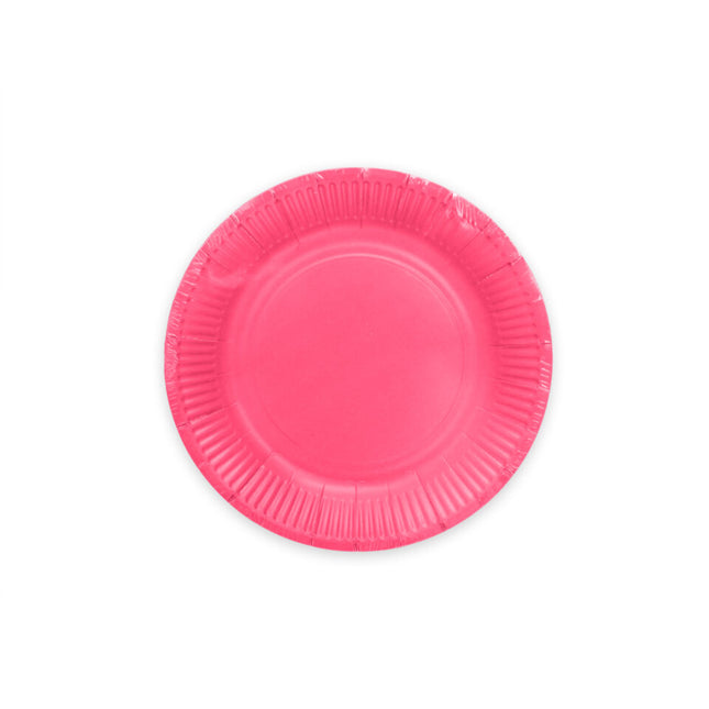 Platos Fucsia Papel 23cm 16pcs