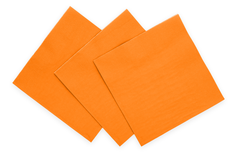 Servilletas Naranja 3 Capas 33cm 20pcs