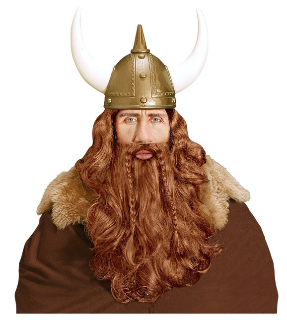 Peluca Vikinga Con Barba Y Bigote