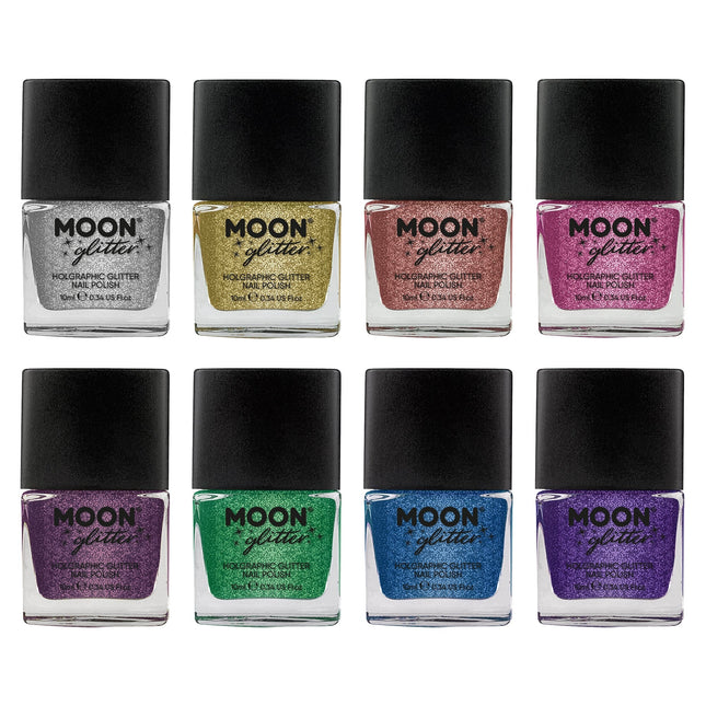 Esmalte de uñas holográfico Moon Glitter Azul 14ml