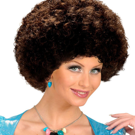 Peluca Marrón Afro Unisex