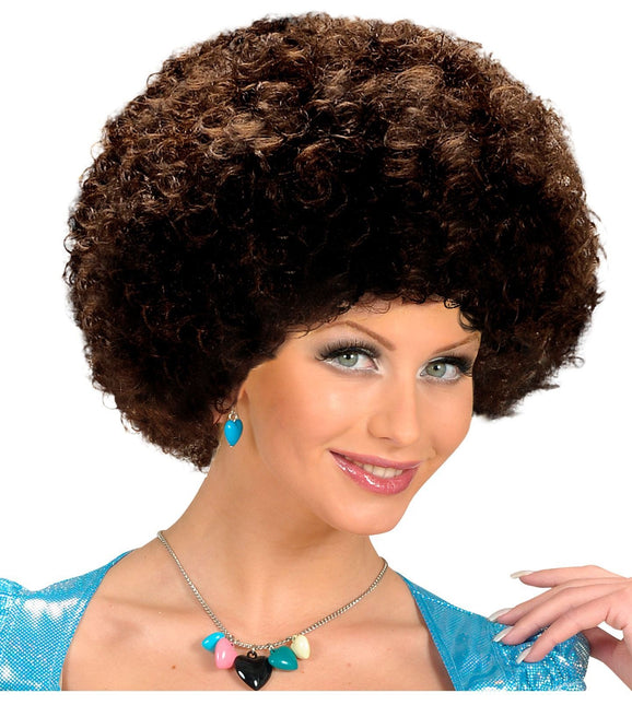 Peluca Marrón Afro Unisex