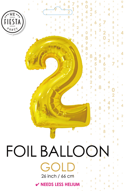 Globo foil Figura 2 Oro 66cm