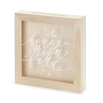 Hucha de madera Boda 30cm