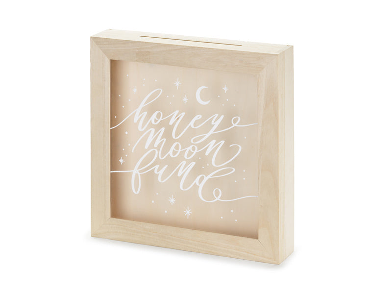 Hucha de madera Boda 30cm