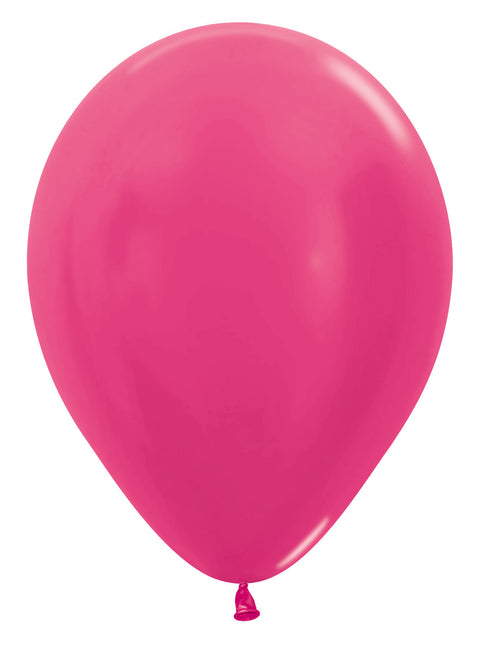 Globos Metálicos Fucsia 30cm 12pcs