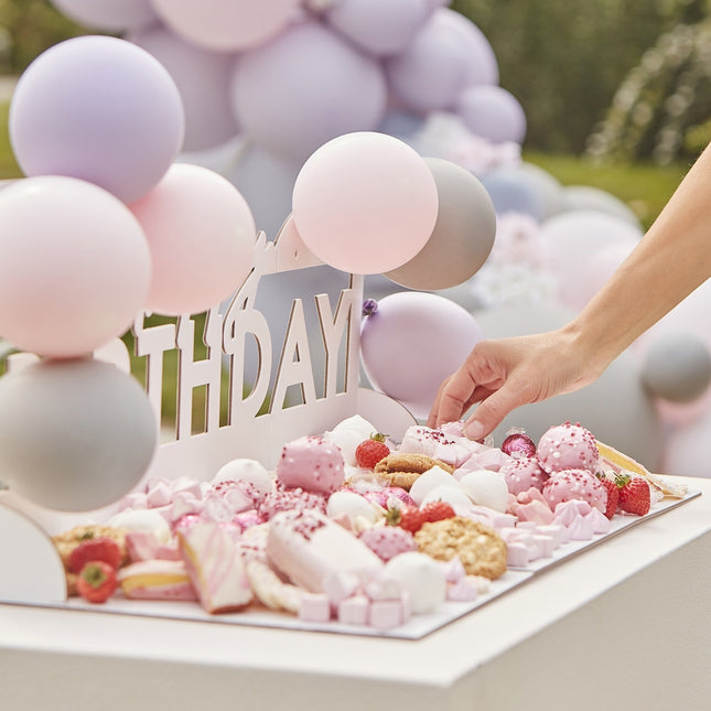 Decoración de mesa Tabla para servir Cumpleaños feliz