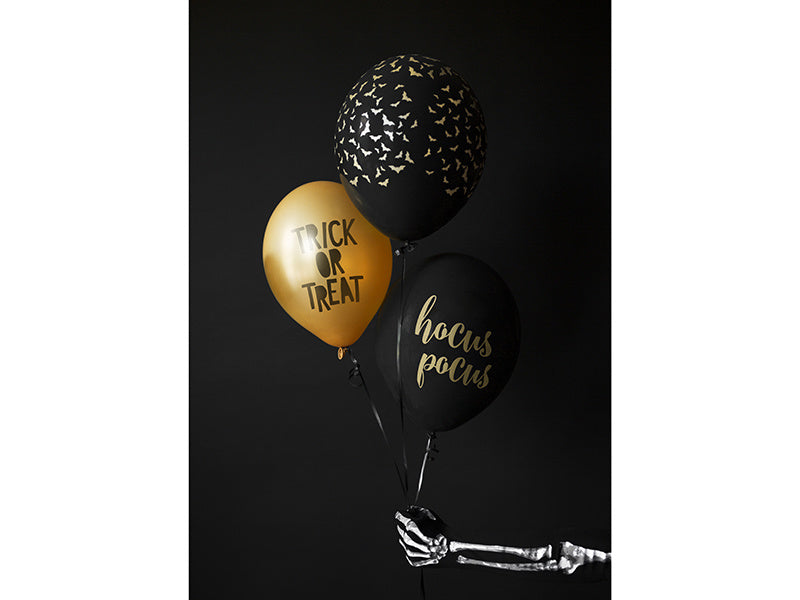 Globos de Halloween Negro 30cm 6pcs