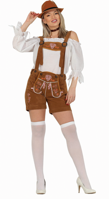 Lederhosen de mujer marrón claro