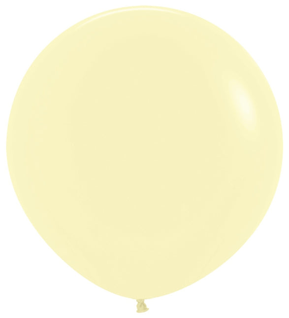 Globos Amarillo Mate Pastel 91cm 10pcs