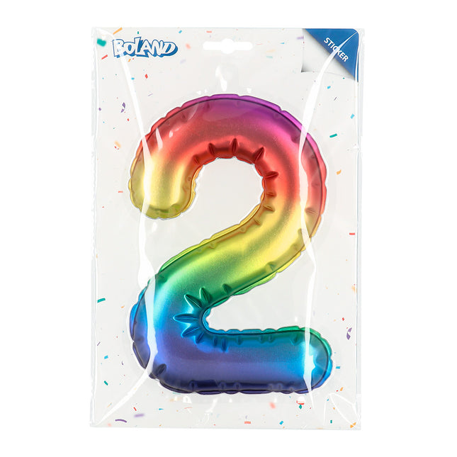 Pegatinas Arco Iris 2 Años Globo 20cm