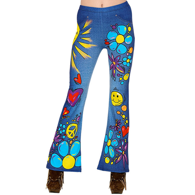 Legging Hippie 60S Azul Mujer