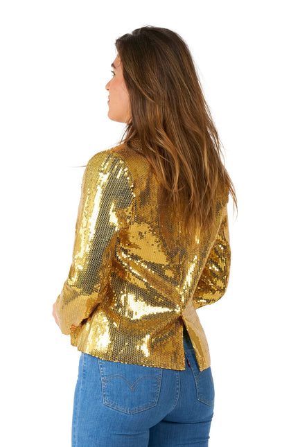 Blazer dorado de mujer Suitmeister