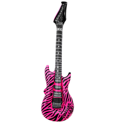 Cebra Falsa Guitarra Rosa Hinchable 1,05m