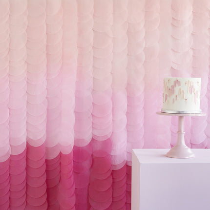 Decoración Colgante Rosa Ombre 2m